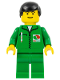 Minifig No: oct014  Name: Octan - Green Jacket with Pen, Green Legs, Black Male Hair