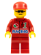 Minifig No: oct034  Name: Octan - Racing, Red Legs, Red Cap