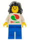 Minifig No: oct048  Name: Octan - White Logo, Blue Legs, Black Mid-Length Female Hair