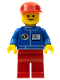 Minifig No: oct050  Name: Octan - Blue Oil, Red Legs, Red Flat Cap