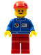 Minifig No: oct070  Name: Octan - Blue Oil, Red Legs, Red Curved Cap