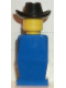 Minifig No: old028  Name: Legoland - Blue Torso, Blue Legs, Black Cowboy Hat