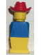 Minifig No: old041  Name: Legoland - Blue Torso, Yellow Legs, Red Cowboy Hat