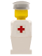 Minifig No: old047s  Name: Legoland - White Torso, White Legs, White Hat, Red Cross Sticker
