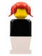 Minifig No: old050  Name: Legoland - Black Torso, White Legs, Red Pigtails Hair