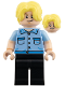 Minifig No: op028  Name: Sanji Vinsmoke - Bright Light Blue Shirt, Black Legs
