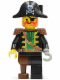 Minifig No: pi055  Name: Captain Red Beard - Brown Epaulettes, Pirate Hat with Skull and Crossbones