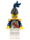 Minifig No: pi117  Name: Imperial Soldier II - Captain, Pearl Gold Epaulettes, Dark Blue Plume