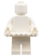 Minifig No: pln203  Name: Plain Ballerina, White Torso, White Legs, White Head, White Tutu (Monochrome)