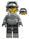 Minifig No: pm032  Name: Power Miner - Brains, Gray Outfit