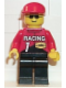 Minifig No: rac002  Name: Racing Team 1, Red Cap