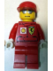 Minifig No: rac030bs  Name: F1 Ferrari Engineer - with Shell Torso Stickers, White Hands
