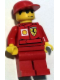Minifig No: rac031bs  Name: F1 Ferrari Record Keeper - with Shell Torso Stickers