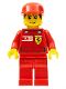 Minifig No: rac031s  Name: F1 Ferrari Record Keeper - with Vodafone Shell Torso Stickers
