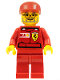 Minifig No: rac032s  Name: F1 Ferrari Engineer 2 - with Vodafone Shell Torso Stickers