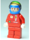 Minifig No: rac043s  Name: F1 Ferrari - F. Massa with Helmet Blue Printed - with Torso Stickers