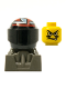 Minifig No: rac090  Name: Racer, Face Paint, Black Helmet with Pattern, Dark Gray Body
