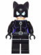 Minifig No: sh0006  Name: Catwoman - Black Suit with Dark Purple Trim, Dark Purple Lips