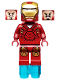 Minifig No: sh0015  Name: Iron Man - Mark 6 Armor, Small Helmet Visor, Foot Repulsors