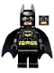 Minifig No: sh0016a  Name: Batman - Black Suit with Yellow Belt and Crest (Type 2 Cowl)