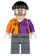 Minifig No: sh0021  Name: Two-Face's Henchman, Orange and Purple - Beard