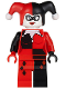 Minifig No: sh0024  Name: Harley Quinn - Black and Red Hands