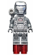 Minifig No: sh0066  Name: War Machine - Dark Bluish Gray and Silver Armor with Backpack