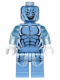 Minifig No: sh0105  Name: Electro - Medium Blue Outfit, Trans-Medium Blue Head