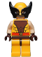 Minifig No: sh0118  Name: Wolverine - Bright Light Orange and Black Mask, Dark Brown Hands