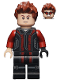 Minifig No: sh0172  Name: Hawkeye - Black and Dark Red Suit, Reddish Brown Spiked Hair