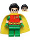 Minifig No: sh0200  Name: Robin - Molded Short Sleeves, Spiky Hair