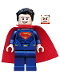 Minifig No: sh0219  Name: Superman - Dark Blue Suit, Tousled Hair