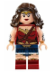 Minifig No: sh0221  Name: Wonder Woman - Dark Red Torso, Dark Blue Skirt