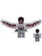 Minifig No: sh0261  Name: Falcon - Light Bluish Gray and Dark Red Wings