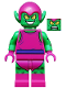 Minifig No: sh0271  Name: Green Goblin - Bright Green Skin, Magenta Outfit