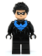 Minifig No: sh0294  Name: Nightwing - White Eye Holes and Blue Chest Symbol