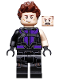 Minifig No: sh0302  Name: Hawkeye - Black and Dark Purple Suit