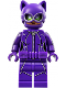 Minifig No: sh0330  Name: Catwoman - Dark Purple Suit