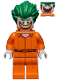 Minifig No: sh0343  Name: The Joker - Prison Jumpsuit, Smile with Pointed Teeth Grin