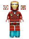Minifig No: sh036  Name: Iron Man - Mark 7 Armor, Small Helmet Visor, Foot Repulsors