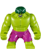 Minifig No: sh0371  Name: Hulk - Giant, Magenta Pants, Dark Green Hair