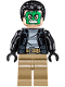 Minifig No: sh0421  Name: Masked Robber - Green Mask, Striped Shirt