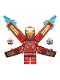 Minifig No: sh0497as  Name: Iron Man - Mark 50 Armor, Small Helmet Visor, Wings with Stickers