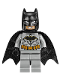 Minifig No: sh0531  Name: Batman, Medium Nougat Face, Light Bluish Gray Suit