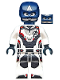 Minifig No: sh0560  Name: Captain America - White Jumpsuit, Helmet