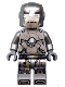 Minifig No: sh0565  Name: Iron Man - Mark 1 Armor, Trans-Clear Head