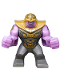 Minifig No: sh0576  Name: Thanos - Large Figure, Medium Lavender Arms Printed, Dark Bluish Gray Outfit with Gold Armor, Pearl Gold Helmet