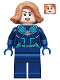 Minifig No: sh0605  Name: Captain Marvel (Carol Danvers) - 'Vers' Kree Starforce Uniform