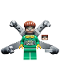 Minifig No: sh0616  Name: Dr. Octopus (Otto Octavius) / Doc Ock - Green Outfit, Long Mechanical Arms without Stickers