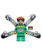 Minifig No: sh0616s  Name: Dr. Octopus (Otto Octavius) / Doc Ock - Green Outfit, Long Mechanical Arms with Stickers